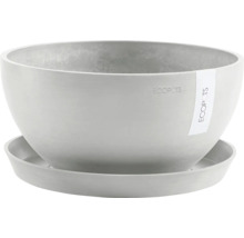 Runde Pflanzschale aus Kunststoff mit Untersetzer