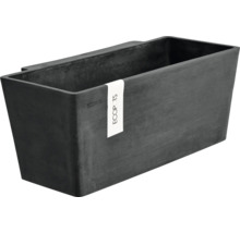 Rechteckiger, anthrazitfarbener Pflanzkasten zur Wandbefestigung