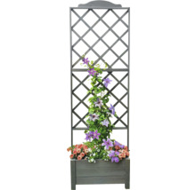 Blumenkasten mit Rankgitter Botanica promadino Holz 69 x 32 x 210 cm grau