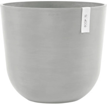 Grauer Pflanztopf aus Kunststoff