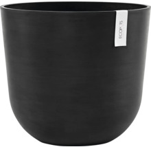 Schwarzer Pflanztopf aus Kunststoff