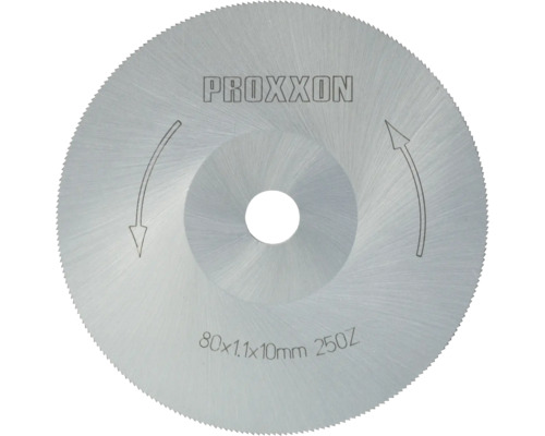 Kreissägeblatt PROXXON aus hochlegiertem Spezialstahl (HSS), Ø 80 x 1,1 x 10 mm Proxxon Trennscheibe 80x1,1x10 Millimeter