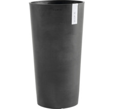 Schwarzer Pflanztopf aus Kunststoff