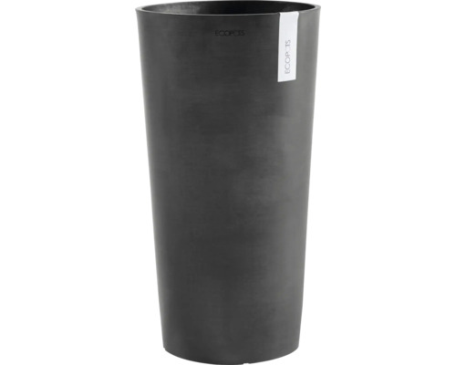 Schwarzer Pflanztopf aus Kunststoff