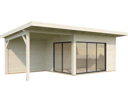 Holzgartenhaus mit Schiebetüren