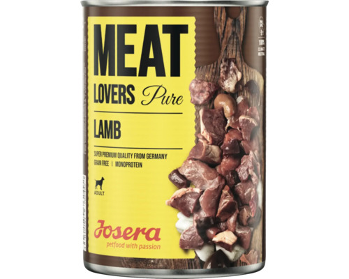Hundefutter nass Josera Meat Lovers Pure Lamb 800 g Lamm Monopotein, Singlefleisch Hundefutter nass Josera Meat Lovers Pure Lamb 800 g Lamm Monopotein, Singlefleisch