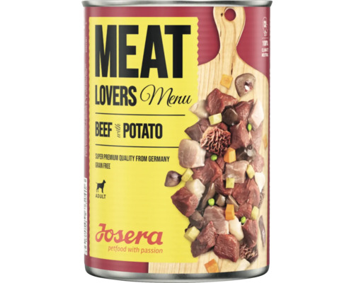 Hundefutter nass Josera Meat Lovers Menu Beef with Potato 800 g Rind mit Kartoffel Hundefutter nass Josera Meat Lovers Menu Beef with Potato 800 g Rind mit Kartoffel