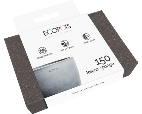Ecopots Reparatur Schwamm 150 zur Entfernung von starken Kratzern, Schmutz, Flecken und Moos