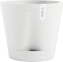 Weißer Pflanztopf aus Kunststoff
