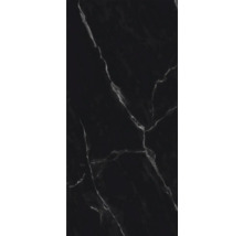 Schwarze Fliese mit Marmorierung