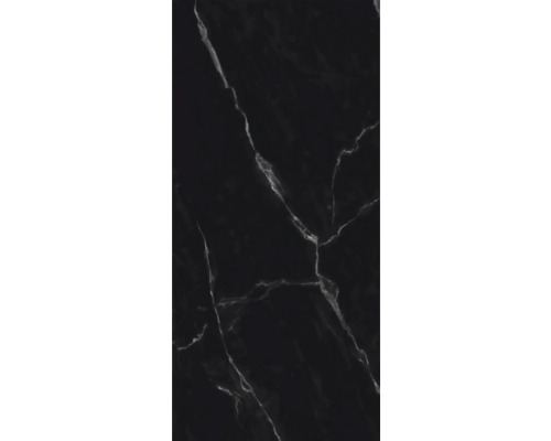 Schwarze Fliese mit Marmorierung