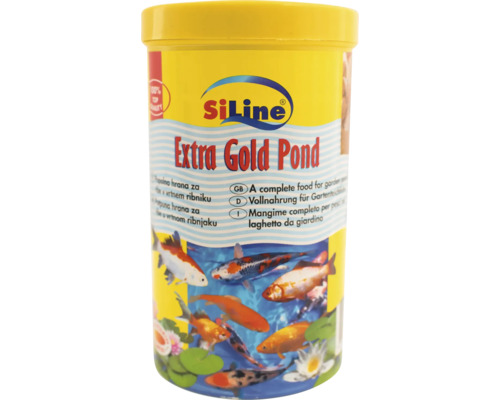 Teichfischfutter SiLine Extra Gold Pond 1 l Goldfischfischfutter SiLine Extra Gold Pond Fischfutter für Gartenteiche