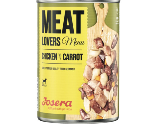 Hundefutter nass Josera Meat Lovers Menu Chicken with Carrot 400 g Huhn mit Karotte Hundefutter nass Josera Meat Lovers Menu Chicken with Carrot 400 g Huhn mit Karotte