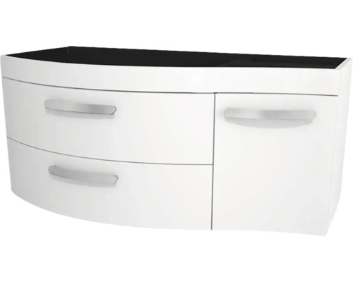Waschbeckenunterschrank Devo Vena 2.0 110x50x42 cm ohne Waschbecken mit 2 Laden links weiß/silber Waschbeckenunterschrank Devo Vena 2.0 110x50x42 cm ohne Waschbecken mit 2 Laden links weiß/silber