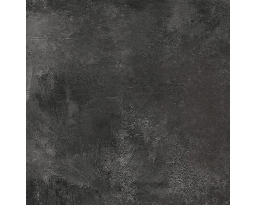 Feinsteinzeug Bodenfliese Form & Style Messina antracite 61,5x61,5 cm matt Nahaufnahme einer dunkelgrauen Wandfliese mit matter Oberfläche und Betonoptik.