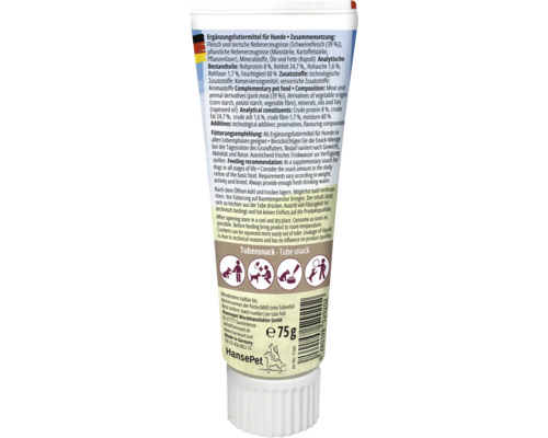 Hansepet Tube Snack für Hunde, 75 Gramm