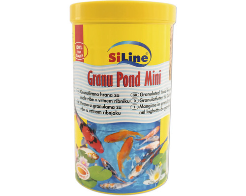 Teichfischfutter SiLine Granupond Mini Goldfischfutter 1 l Sinline Granu Pond Mini Fischfutter für Gartenteichfische
