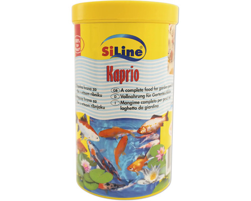 Teichfischfutter SiLine Kaprio Goldfischfutter 1 l SiLine Kaprio Gartenteichfutter in gelber Dose