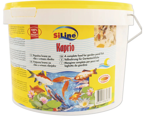 Teichfischfutter SiLine Kaprio Goldfischfutter 5,5 l Futtereimer für Gartenteichfische