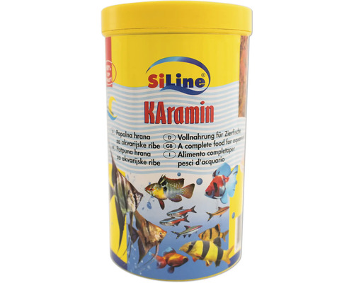 Fischfutter SiLine Karamin Aquariumfischfutter 1 l SiLine KAramin Zierfischfutter Dose