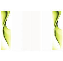 Abstrakte grüne Welle auf weißem Hintergrund.