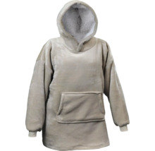 Übergroßer Hoodie aus Fleece mit Kapuze und Tasche