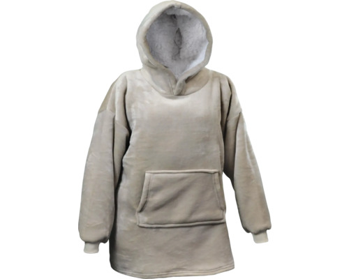 Übergroßer Hoodie aus Fleece mit Kapuze und Tasche