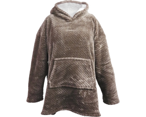 Flauschiger Hoodie mit Kapuze und Tasche