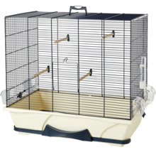 Vogelkäfig mit Stangen und Futterspender