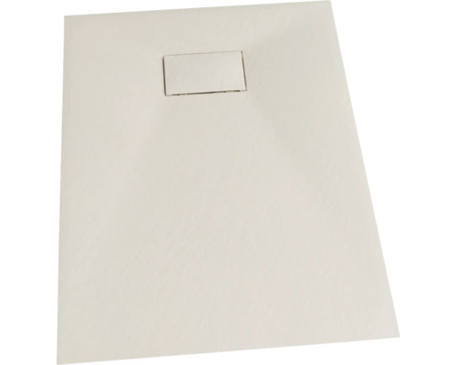 Extraflache Rechteck-Duschwanne Sanotechnik SMC 80x100x2.6 cm weiß matt Rechteckige Duschwanne mit Ablauf