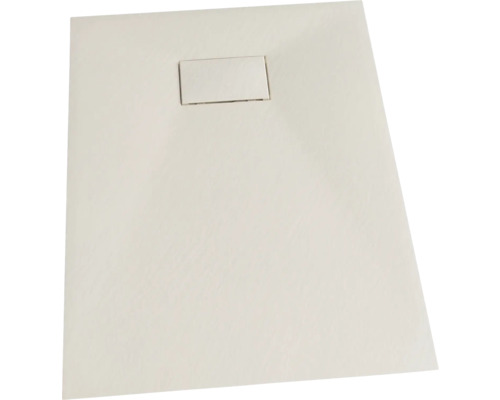 Extraflache Rechteck-Duschwanne Sanotechnik SMC 80x120x2.6 cm weiß matt Rechteckige Duschwanne aus Steinharz