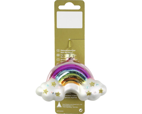 Christbaumhänger Regenbogen Glas bunt