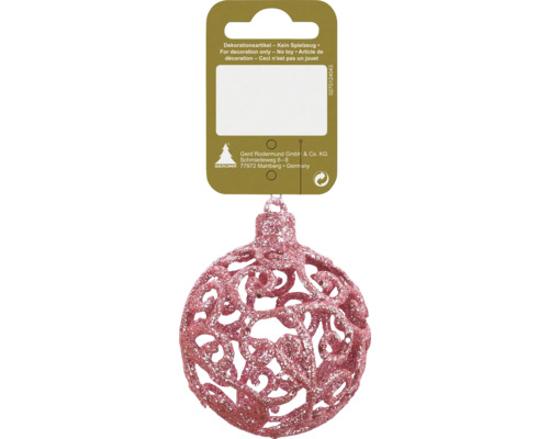 Christbaumhänger Ornamentkugel Ø 6 cm rosa