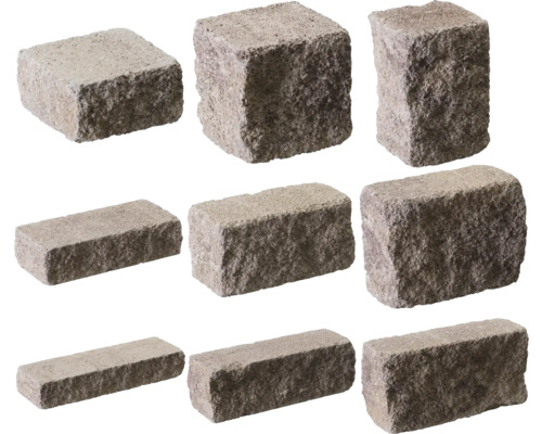 Verschieden geformte Pflastersteine