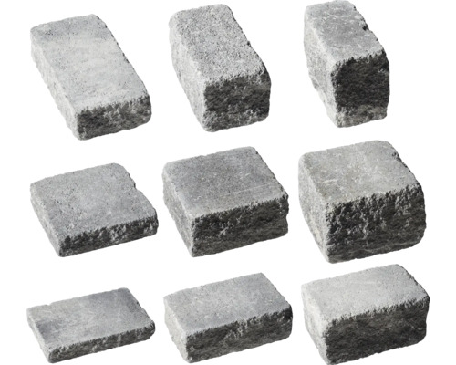 Graue Pflastersteine aus Beton