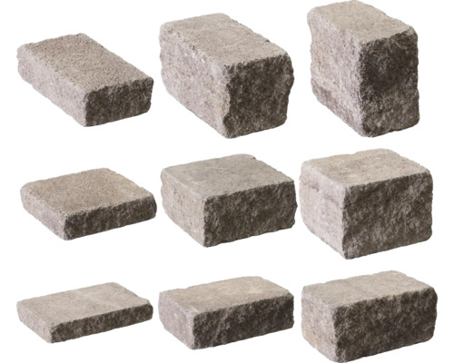 Mehrere Betonpflastersteine für den Gartenbau