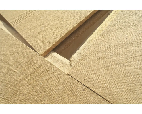 Detailansicht von Holzfaserplatten