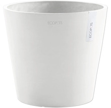 Weißer Pflanztopf aus Kunststoff