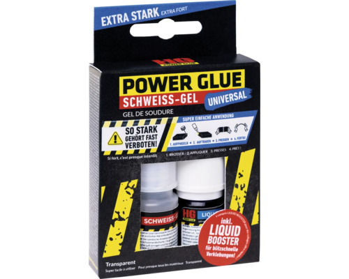 HG Power Glue Schweißgel, 10 g GEL und 5 ml Liquid Boost