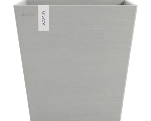 Grauer, quadratischer Pflanzkübel