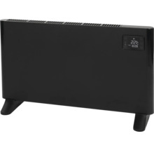 Schwarzer Elektroheizkörper mit digitalem Display