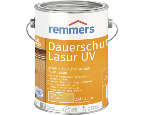 Langzeit-Lasur Remmers UV eiche hell 2,5 l