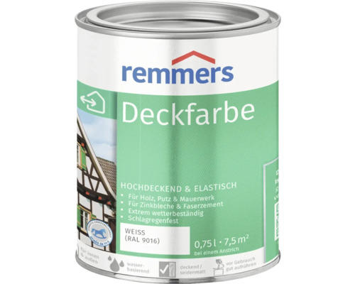 Remmers Holzfarbe Wetterschutzfarbe Weiß 750 ml