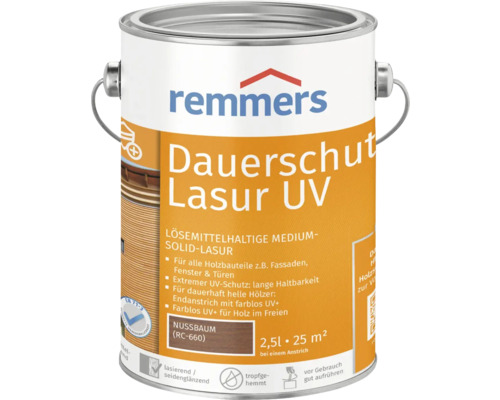 Langzeit-Lasur Remmers UV nussbaum 2,5 l