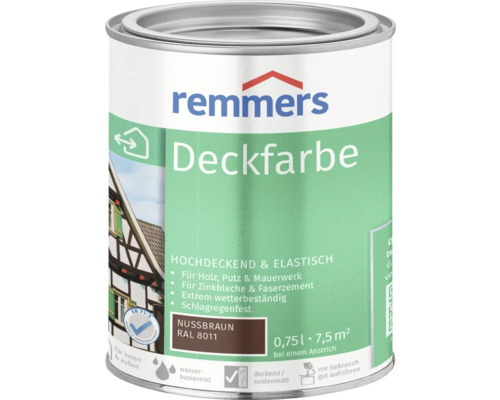 Remmers Holzfarbe Wetterschutzfarbe Nußbraun 750 ml