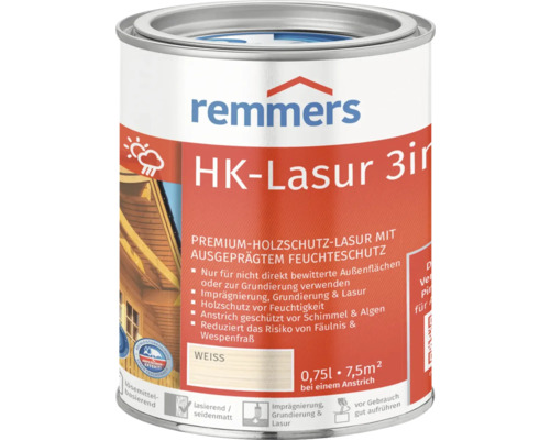 HK-Lasur Remmers weiß 750 ml