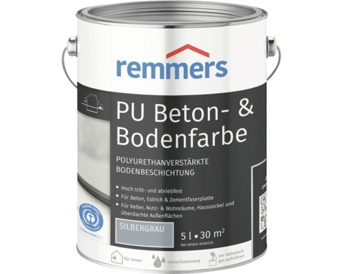 Remmers PU Betonfarbe und Bodenfarbe silbergrau 5 L