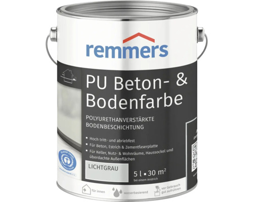 Remmers PU Betonfarbe und Bodenfarbe lichtgrau 5 L