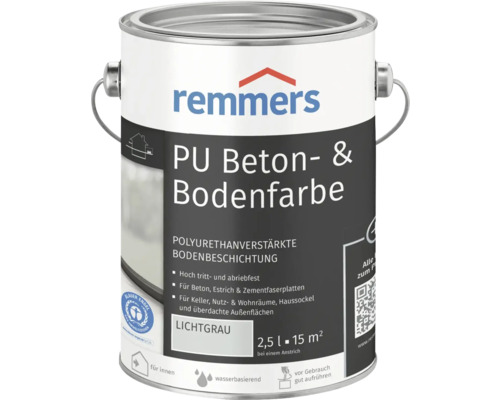 Remmers PU Betonfarbe und Bodenfarbe lichtgrau 2,5L