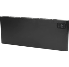 Schwarzer Konvektionsheizkörper mit digitaler Anzeige